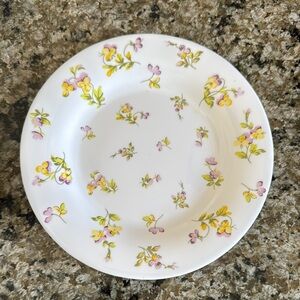 Set of 3 MARTHA STEWART Floral White Salad Plates